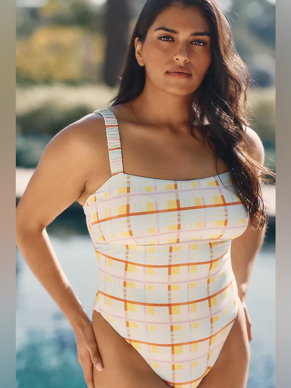 Anthropologie Sanja Scrunchie-strap swimsuit